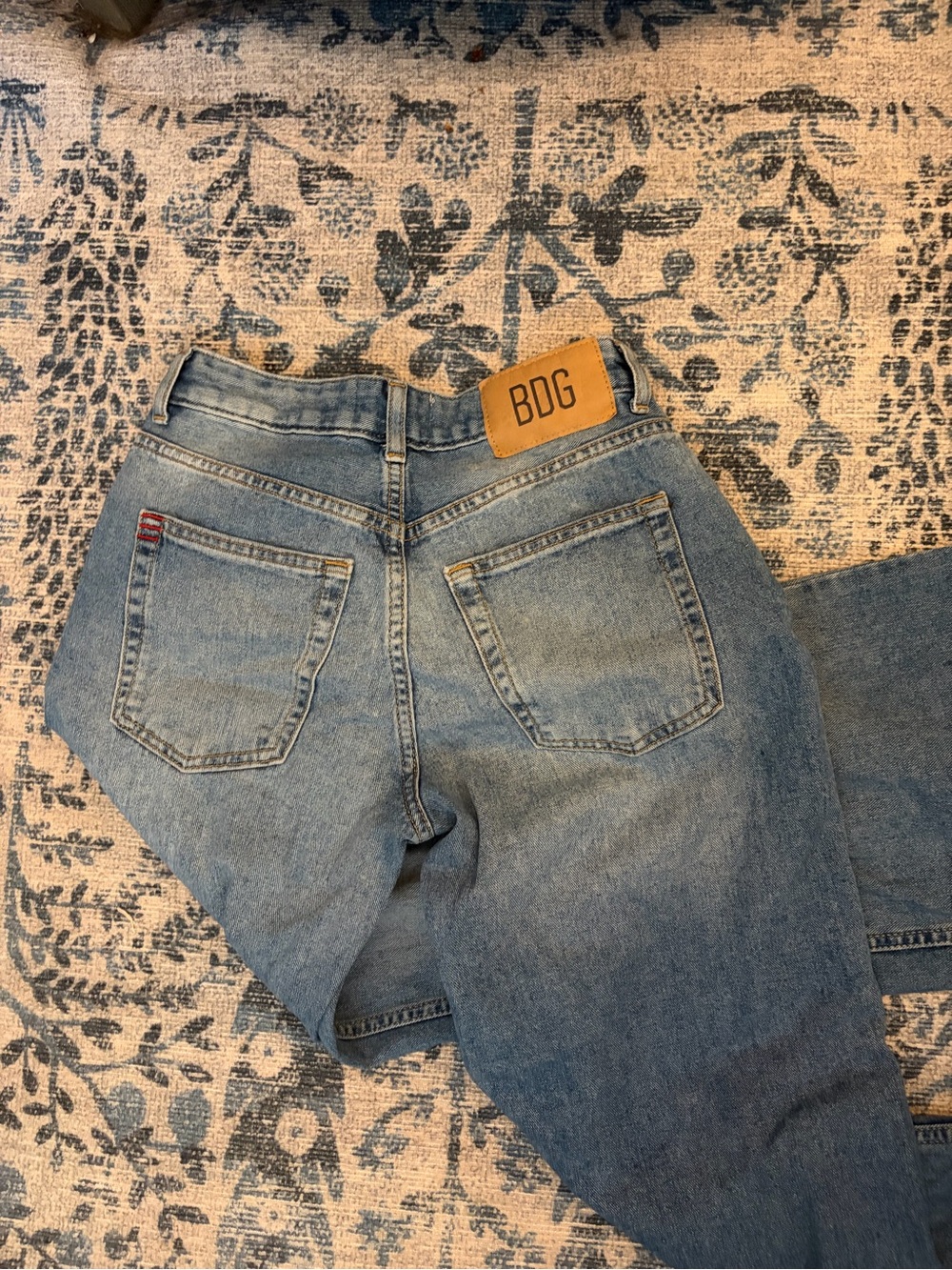 BDG Light Blue High-Rise Straight Leg Jeans